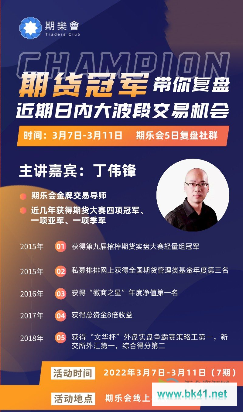 【第7期】期货冠军丁伟锋5日复盘社群（2022年3月7日-3月11日）-不可思议资源网