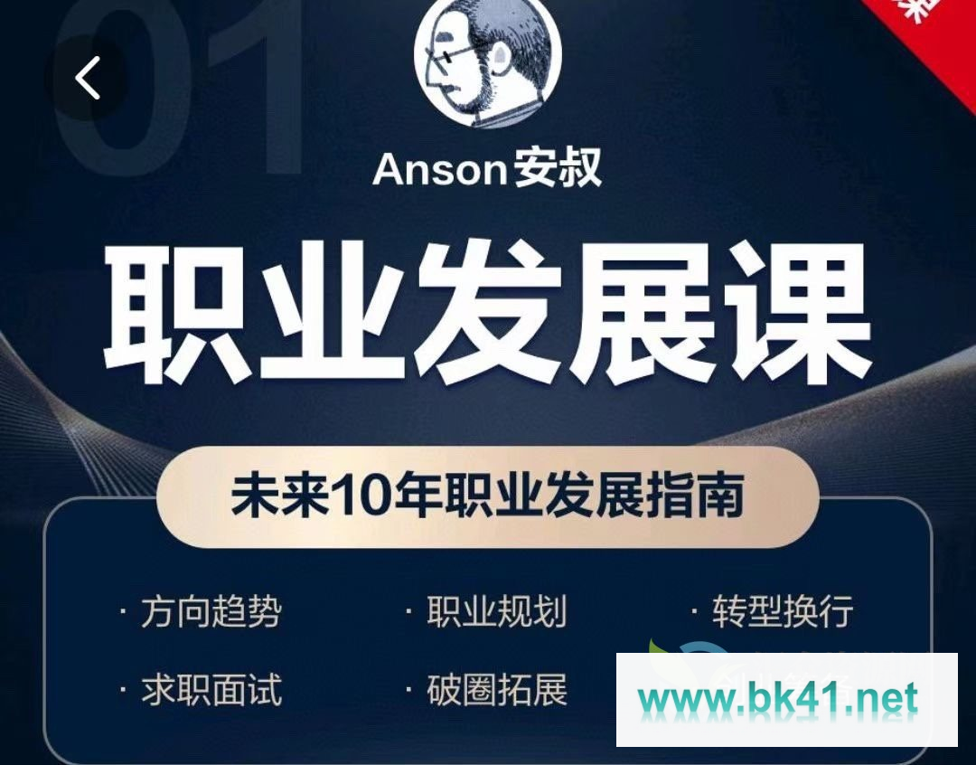 Anson安叔—职业发展课未来10年职业发展指南插图